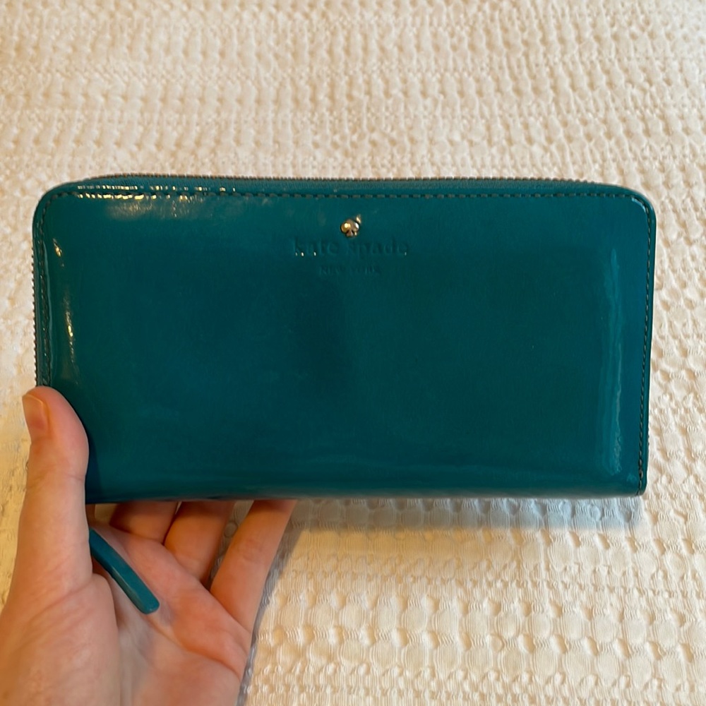 Blue Patent Leather KP Wallet